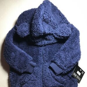 Blue Zippered Hoodie w Ears 6 m